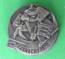 Basler Fasnachtsplakette Silber 1970