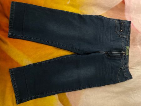 Pantacourt en jean bleu pour femme, taille occasion