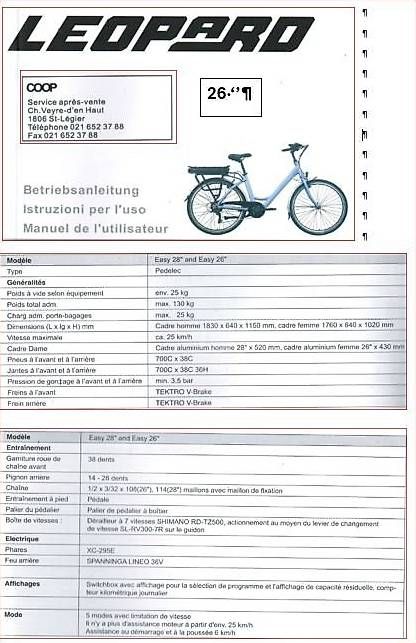 Biciclette: Vélo électrique pour dame LEOPARD 26" – Usato da Belmont-Lausanne venduto da cst_5l7n 1