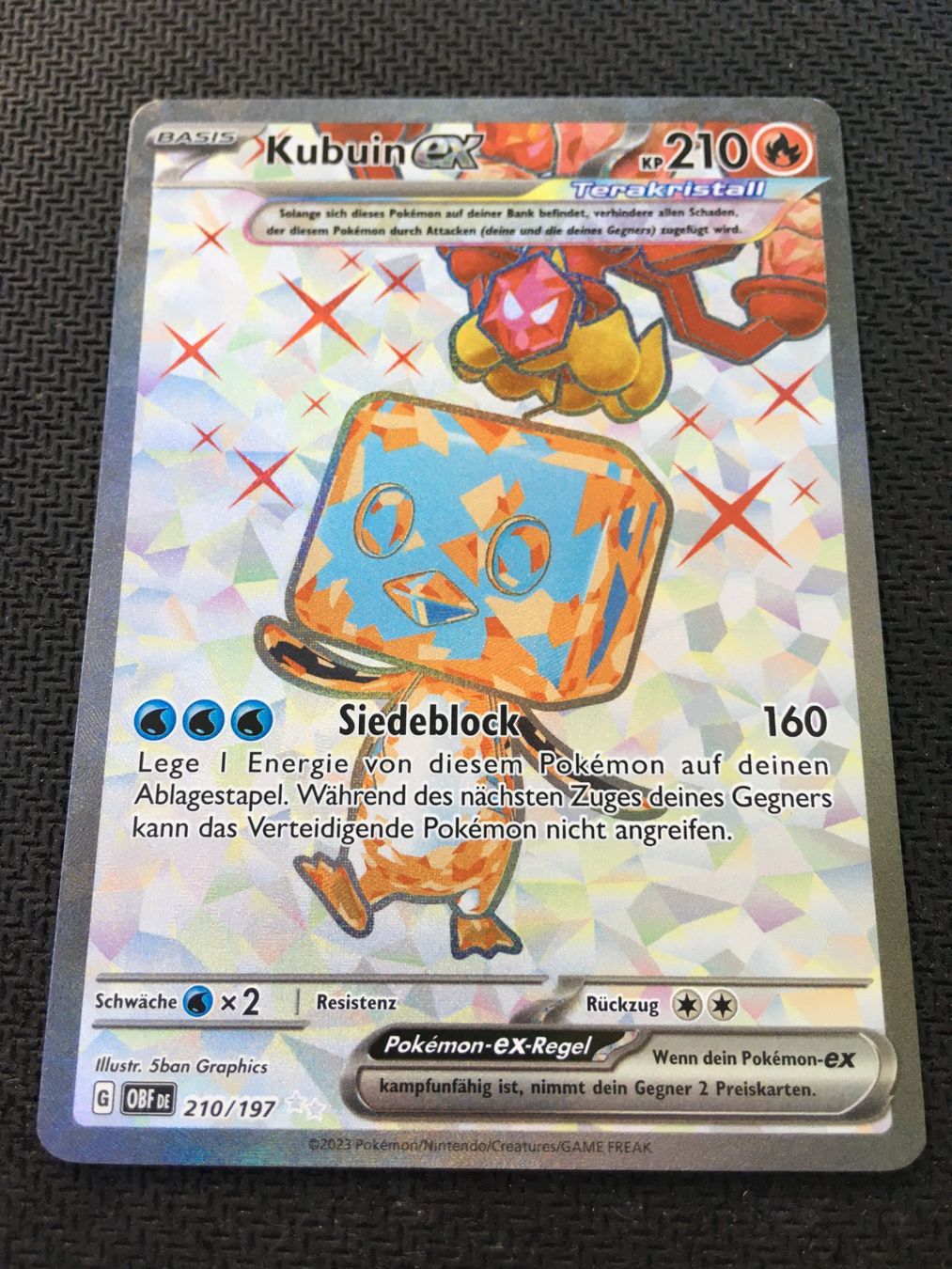 Pokémon Sammelbilder & Trading cards: Pokémon - OBF 210 Kubuin ex - Obsidianflammen -DE- – Neu (gemäss Beschreibung) aus St.Gallen von Punktchen01