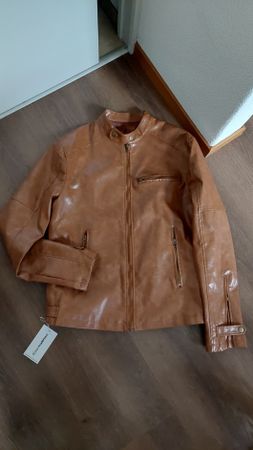 Herren Kunstlederjacke braun Grösse M neu mit Etikett