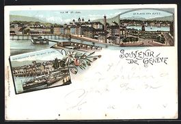 Litho Genève, Vue de St. Jean, La Place