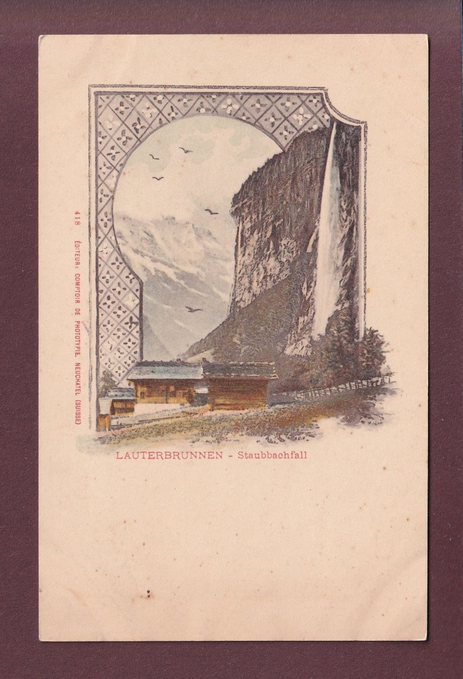 Cartoline postali: LAUTERBRUNNEN - Staubbachfall - CPN – Usato da Pully venduto da nicecards