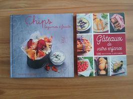 Lot de 2 livres de recettes: Chips/ Gâteaux de votre enfance