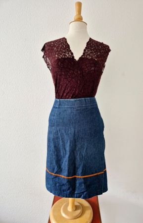 JEANSROCK ROCK JEANS S 36 WICKELROCK   TOP MIT BLUSE TUNIKA