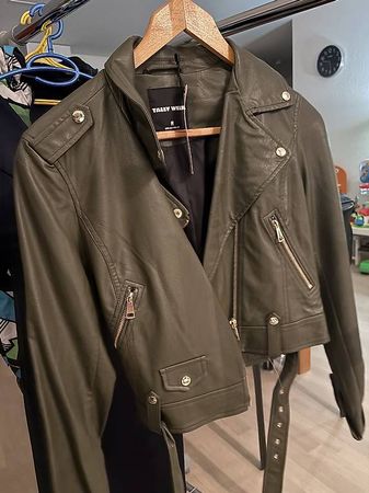 Damen Kunstleder Jacke