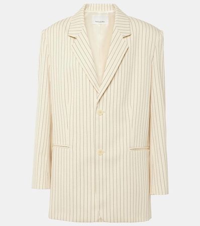 THE FRANKIE SHOP AIDEN Pinstrip Twill Blazer