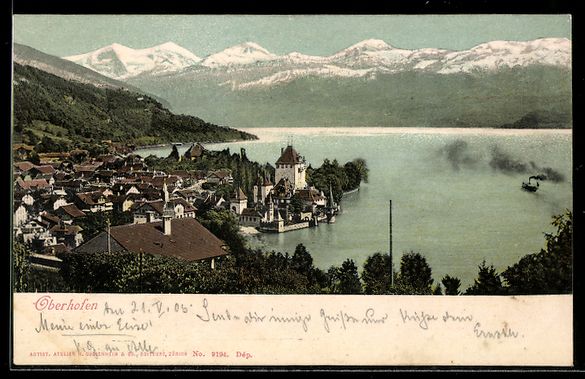 Cartoline postali: AK Oberhofen, Totalansicht – Usato da Berlin venduto da bartko-reher