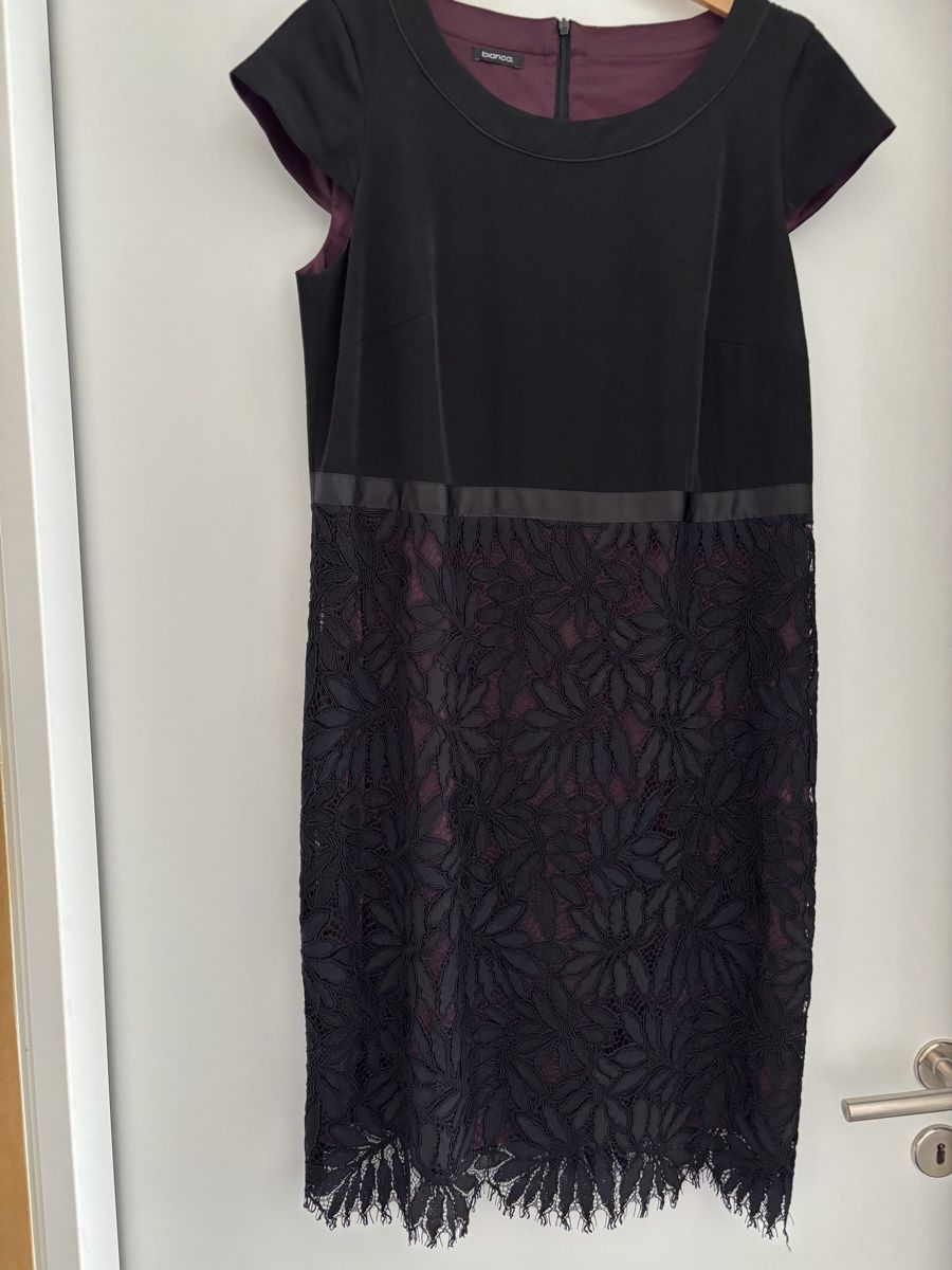 Vestiti: Elegantes, schwarzes Kleid mit Spitze, Grösse 40 – Nuovo (secondo la descrizione) da Wohlen AG venduto da Megagaga