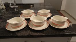 VILLEROY & BOCH  BEAULIEU / LUXENBORG 5X SUPPENTASSEN *UNTER