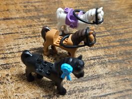 lego figurine lot de 3 chevaux