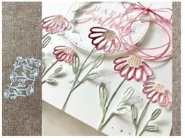 Stanzschablone Nr. R35, Blumen 6er Set (Sizzix geeignet)
