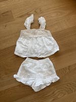 Mädchen zara Set weiss Grösse 86 Leinen