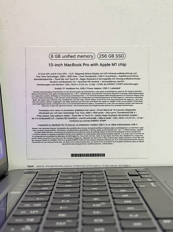 Notebook: Apple Macbook Pro M1 2020 13' – Usato da Möriken AG venduto da E60Veni 3