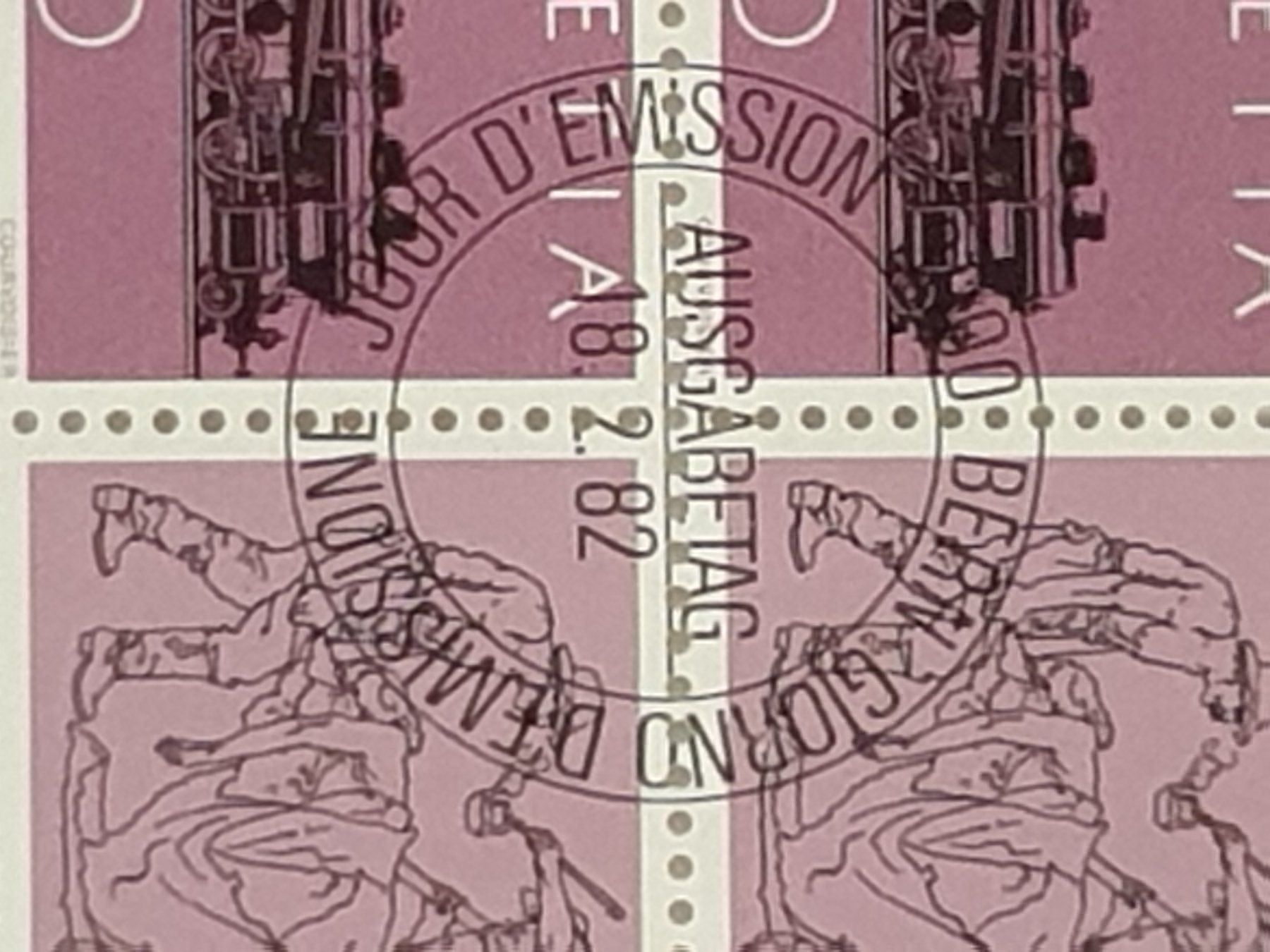 Tutti i francobolli: (141)100 Jahre Gotthard-Bahn im Bogen ET – Usato da Schwarzhäusern venduto da Inot3 8