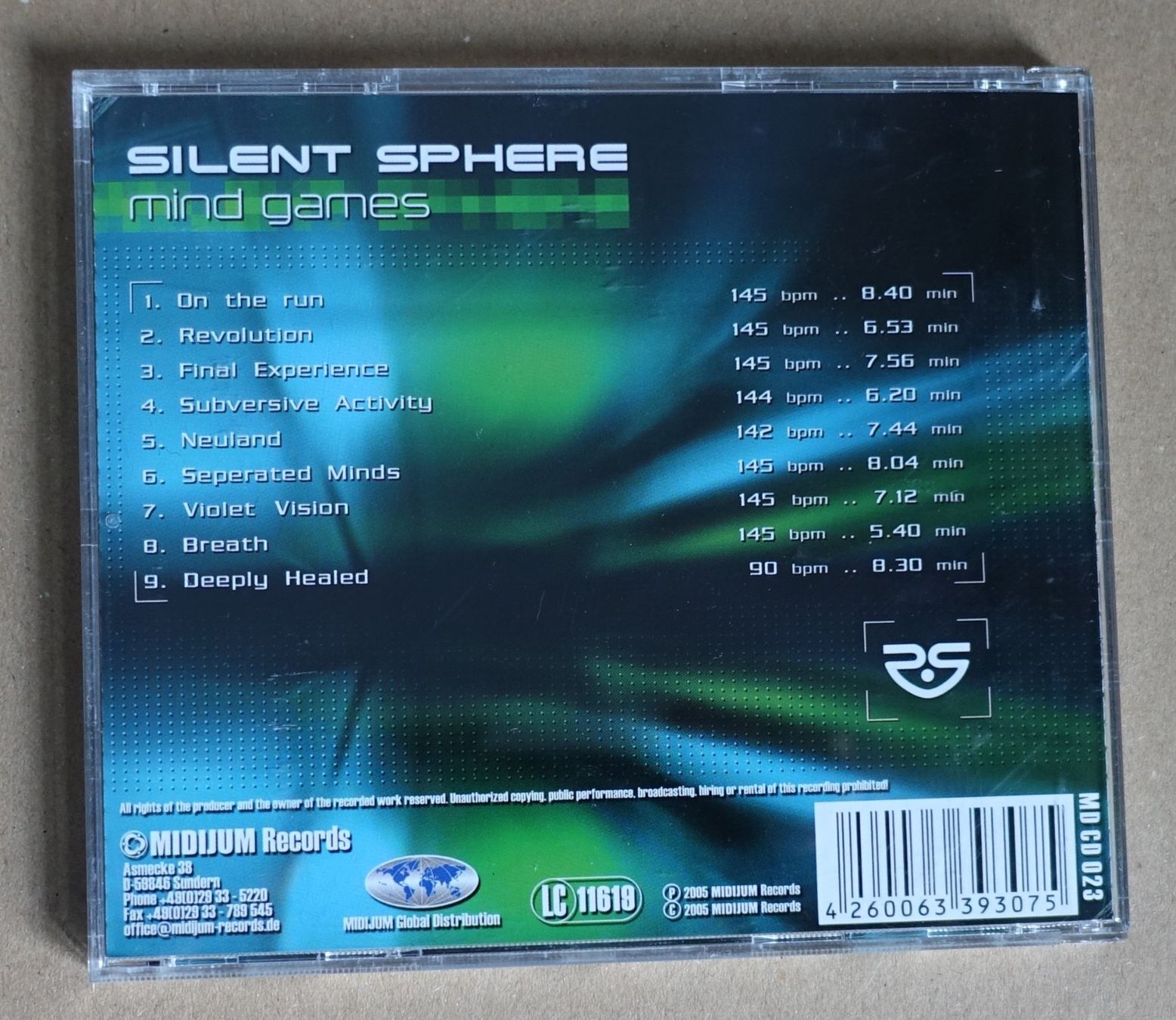 CD: Silent Sphere – Mind Games - D11 – Usato da Sessa venduto da discoverymedia 1