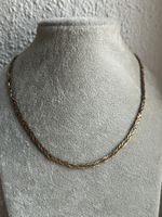 Elegante Bicolor Kette, Gold Silber, Vintage Look (38cm)