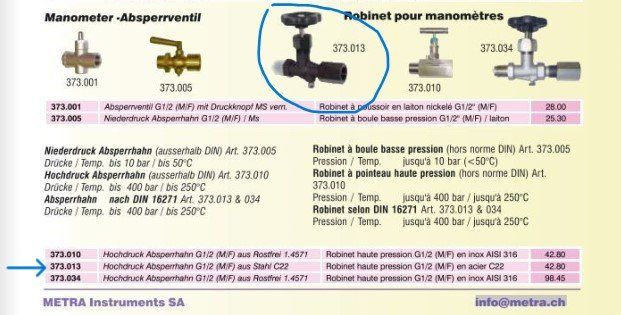 Robinetterie: 5x METRA INSTRUMENTS Absperrhahn (18041) – Neuf (Voir description) à Zürich par fundsachenverkauf 3
