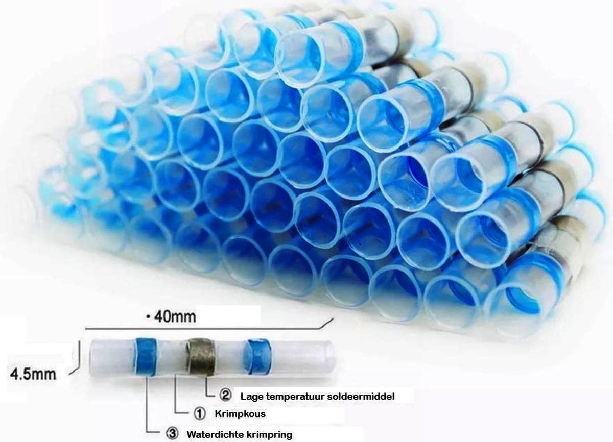 Componenti elettronici: 100 X Lötverbinder mit Schrumpfschlauch – Nuovo e nell'imballaggio originale da St. Gallen venduto da schnaeppchen-preise 3
