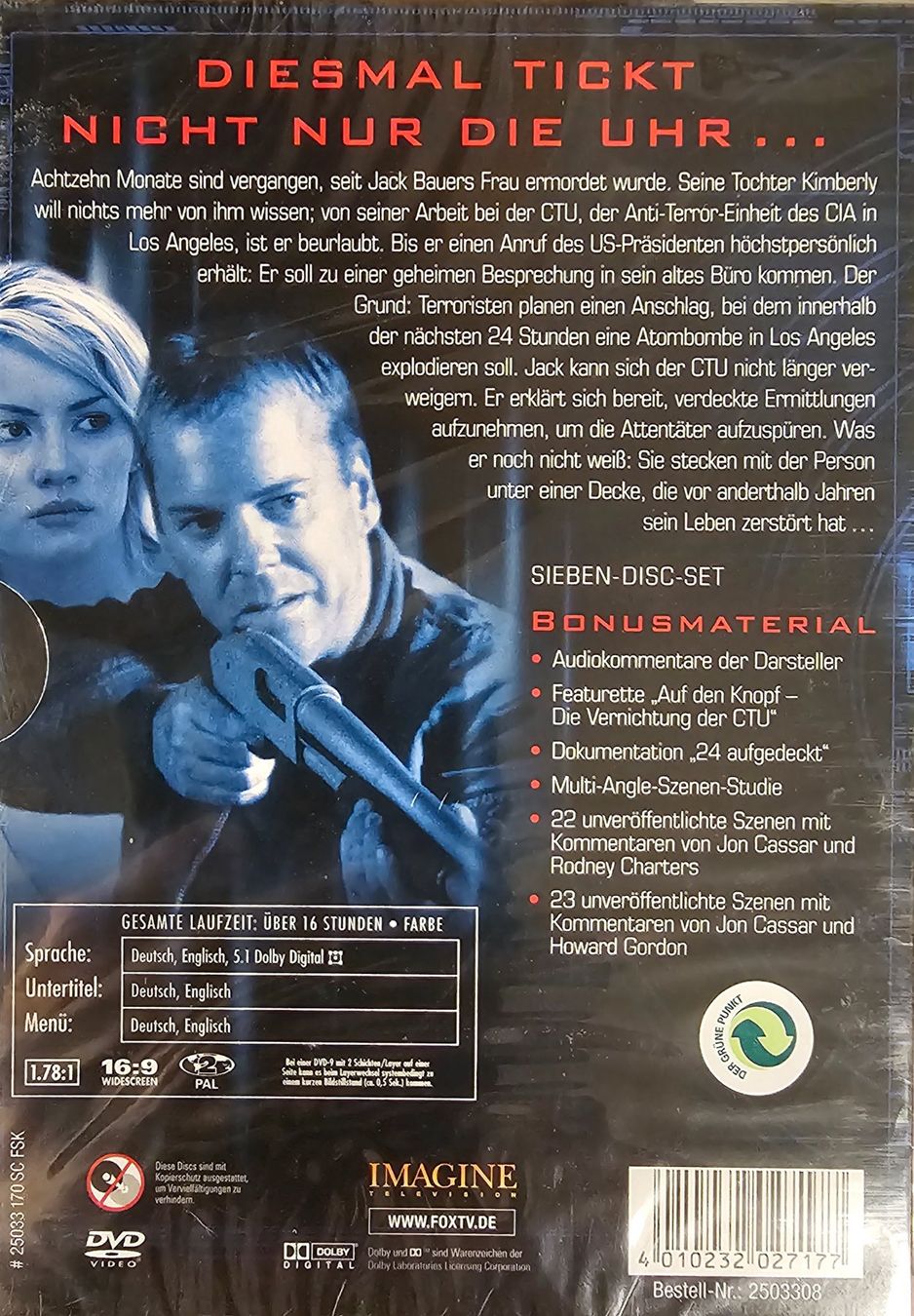 Tutti i DVDs: 24 - Twenty Four - Season 2 – Nuovo e nell'imballaggio originale da Wahlen b. Laufen venduto da Cg10 1