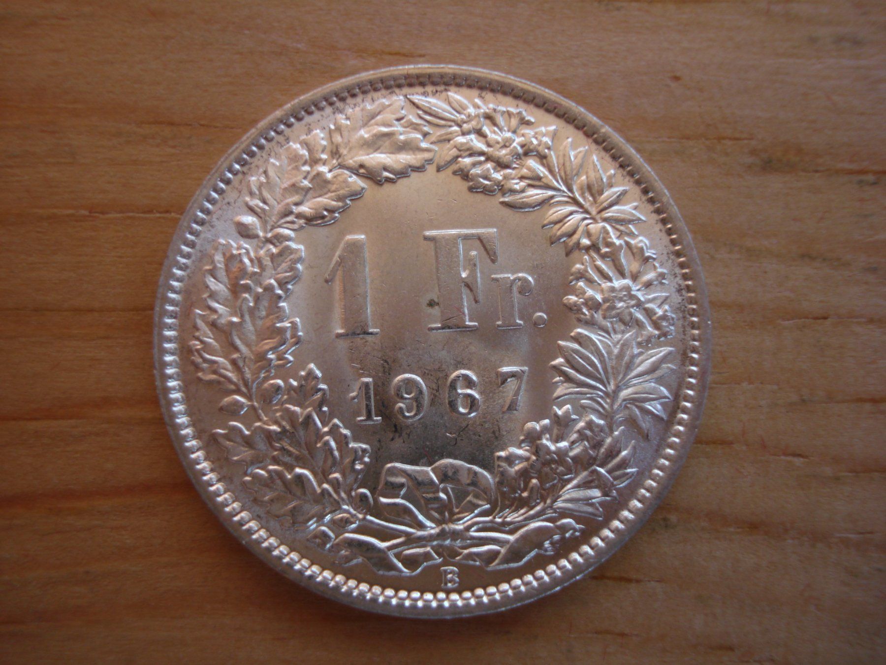 Tutti le monete: (C1) 1 Franken 1967 STGL – Usato da Erlach venduto da Net-Coins