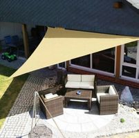 Neu: Sonnensegel Dreieck 4x4x4m Creme + 4 Windhager Expander