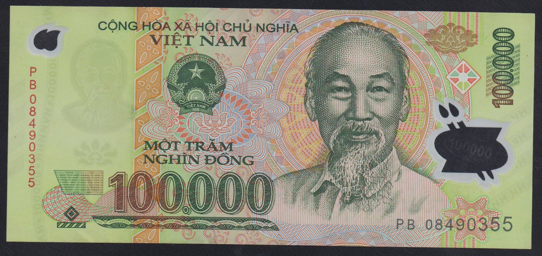 Banknoten: Vietnam 100'000 Dong 2008 – Gebraucht aus Brugg AG von banknoten_muesli