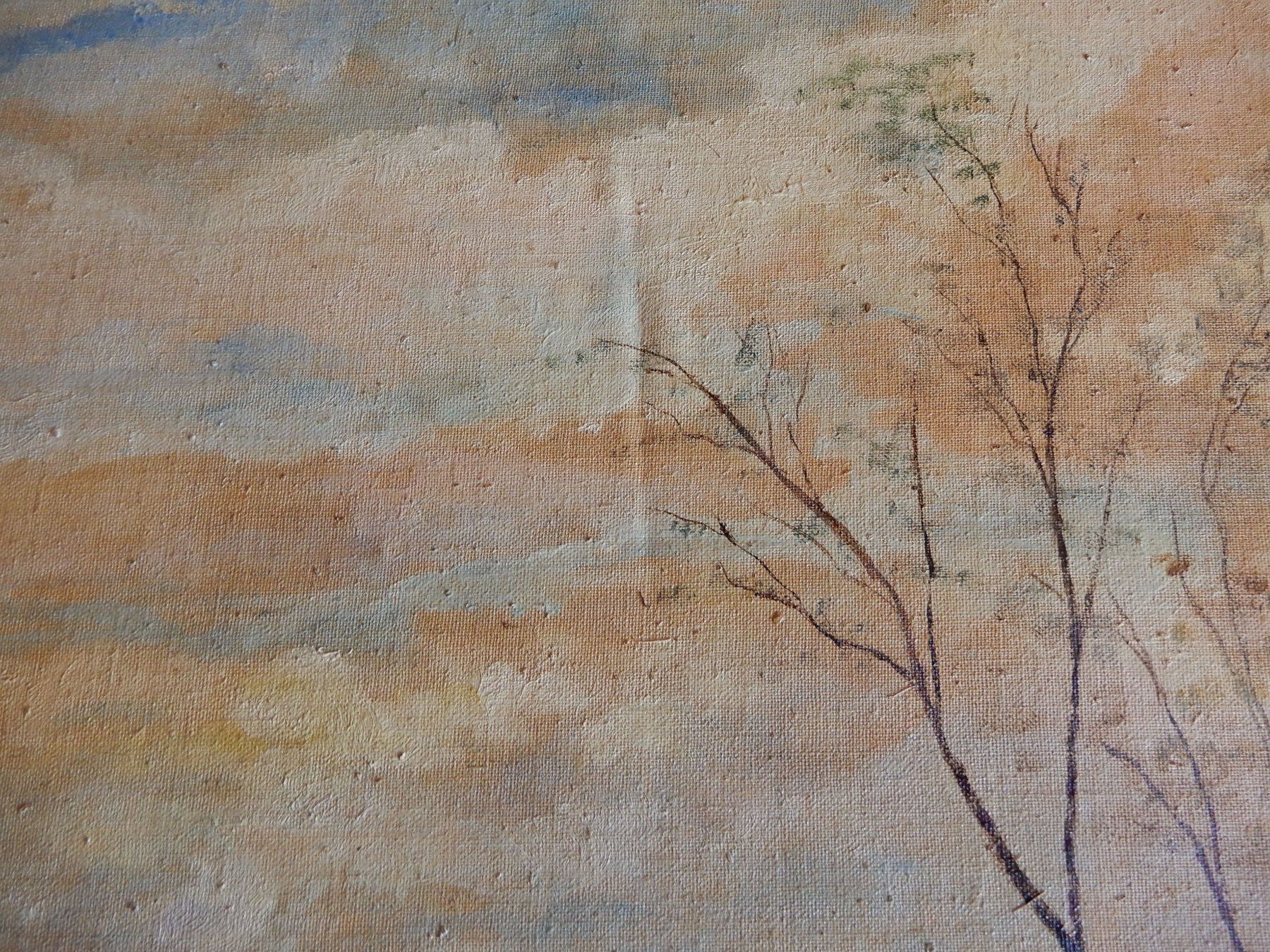 Tableaux: Grosses Öl Bild signiert, 1956 – D'occasion à Senèdes par tintinette43 5