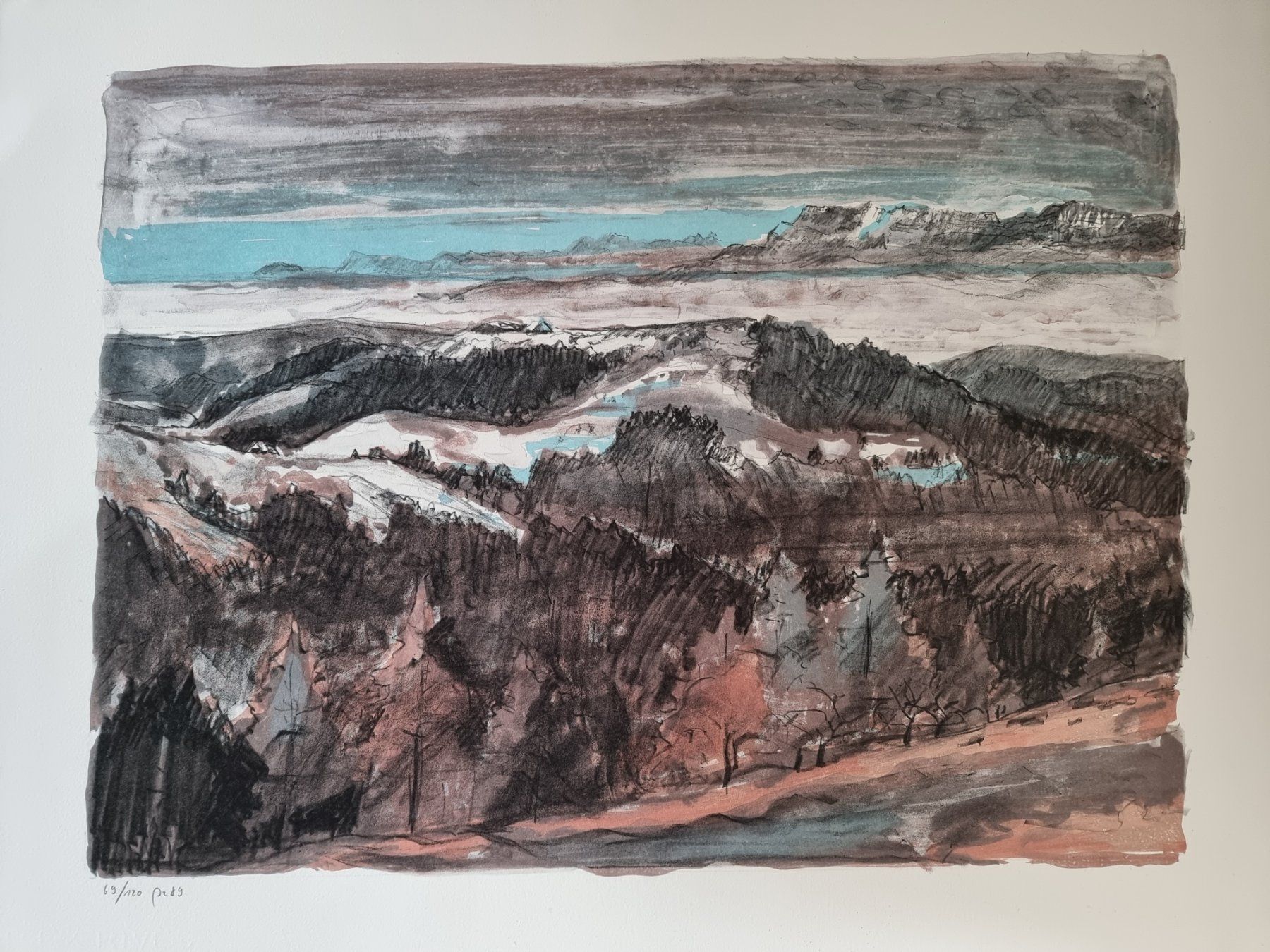 Grafica & Litografie: FRED BAUMANN SIGNIERT NUMMERIERT LITHOGRAPHIE – Usato da Gersau venduto da grafik-kunst 2
