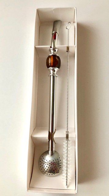 Set di posate: Bombilla Edelstahl 21 cm amber – Nuovo e nell'imballaggio originale da Zuchwil venduto da Yerba_Mate_Schweiz 2