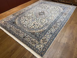 Grosser 3,5 x 2,5m Nain Perserteppich - 100% Handmade