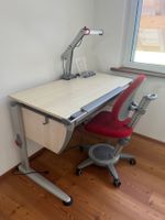 Kinderschreibtisch, Bürostuhl und Rollcontainer
