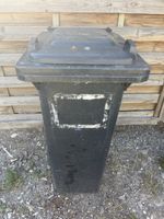 Schwarzer Mülleimer 140L, Rollen und Verschliessbar, 15
