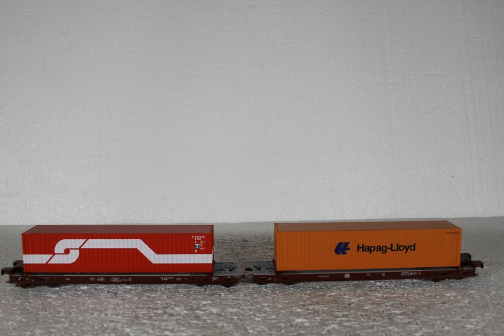 Roco 66984 DB Doppeltaschen-Gelenkwagen, Hapag LIoyd DC (Gebraucht) in ...