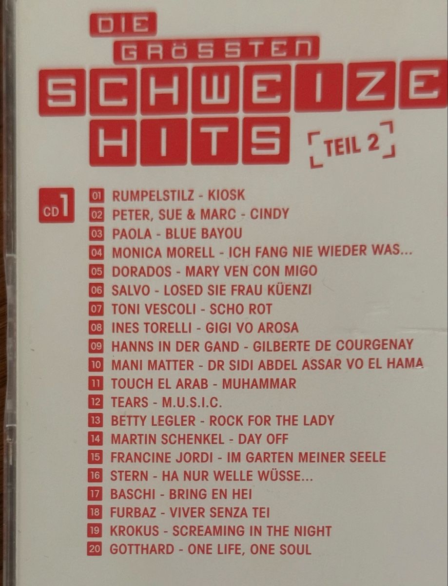 CD: Die grössten Schweizer Hits Teil 2 Doppel-CD Schweiz – Nuovo (secondo la descrizione) da Sursee venduto da Betlaze 1