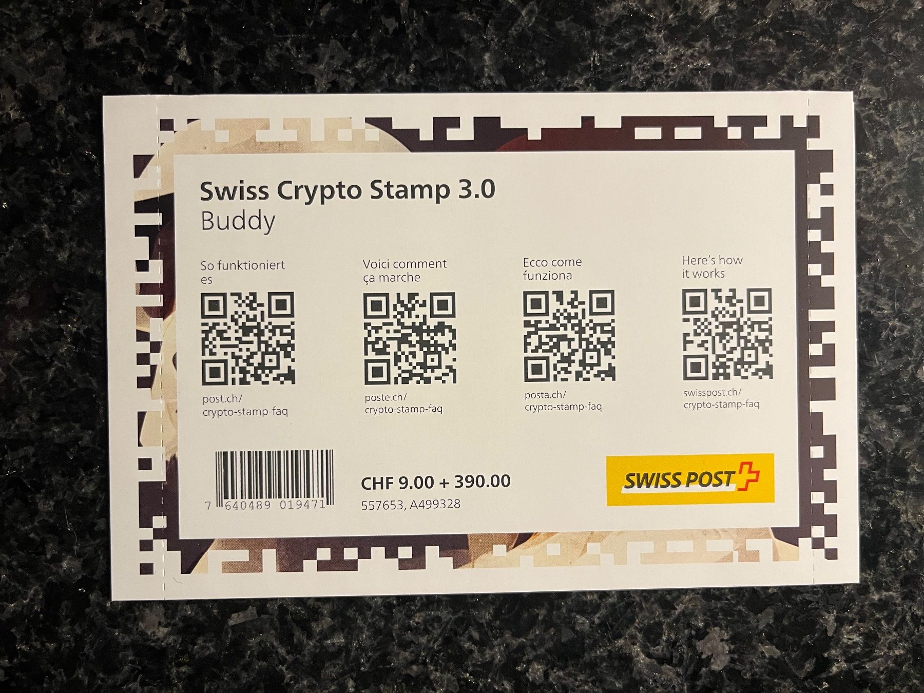 Tutti i francobolli: Swiss Crypto Stamp 3.0 ID11 Buddy originalverpackt – Nuovo e nell'imballaggio originale da Freidorf TG venduto da ern_7s68