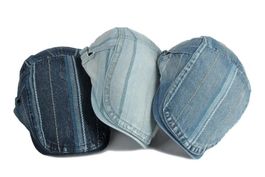 Set mit 3 Jeans-Baskenmützen im Peaked Cap Stil -  Bérets