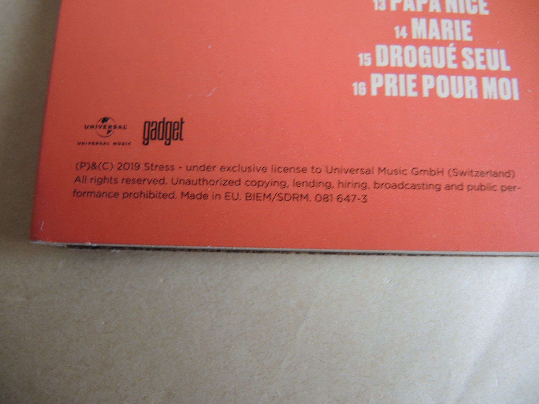 CD: Stress - Sincerement - CD Album – Usato da Rorschach venduto da maeck8 5