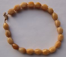 NEU: Mega AVENTURIN gelb Kette Collier Edelstein Schmuck