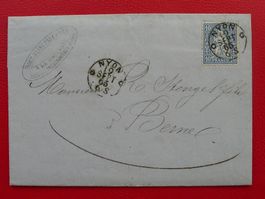 1865, LUXUS-Beleg von NYON mit Fingerhut-Stempel auf Nr.31 !