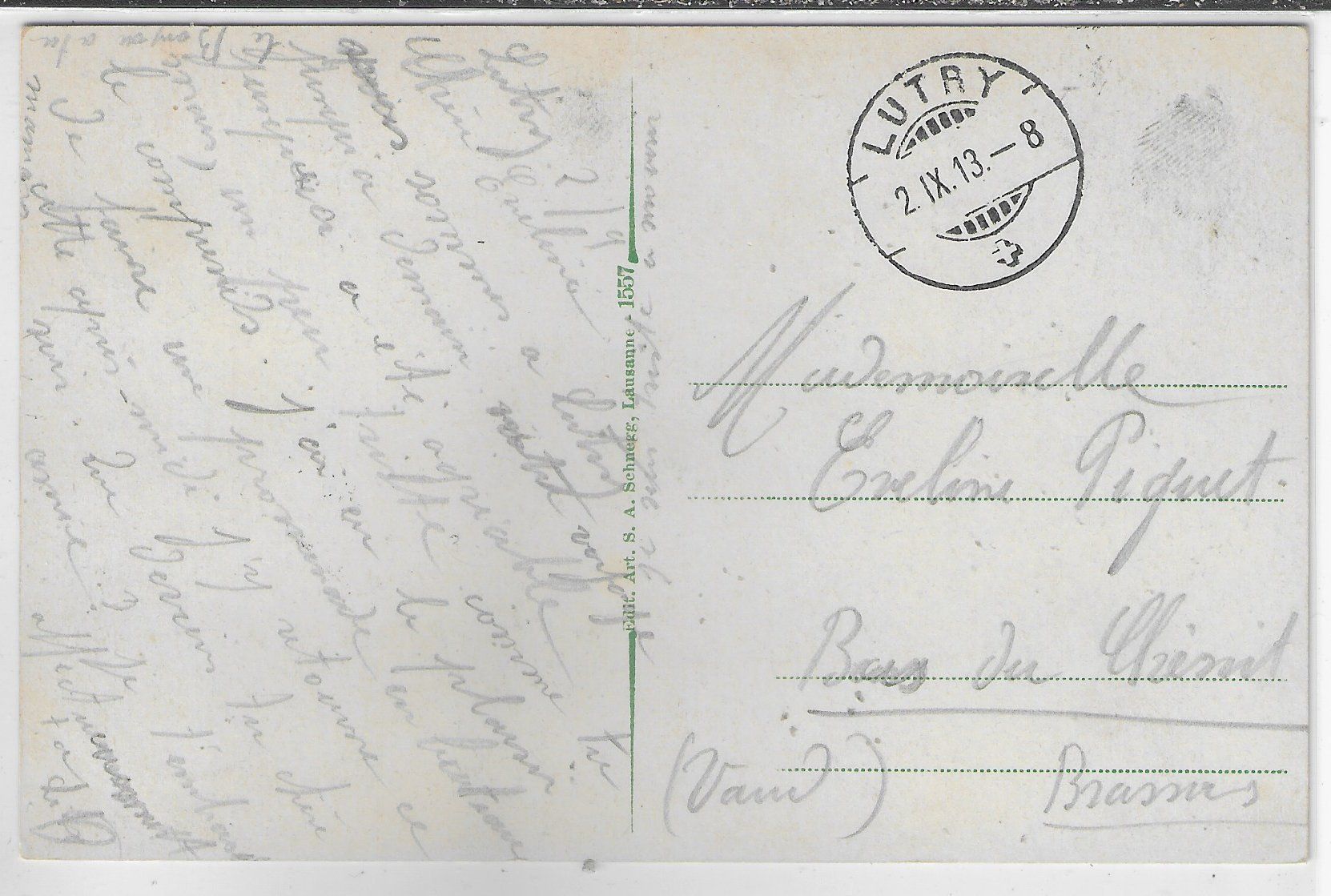 Cartoline postali: Lutry - Vue generale – Usato da Ettingen venduto da Kartenplanet 1