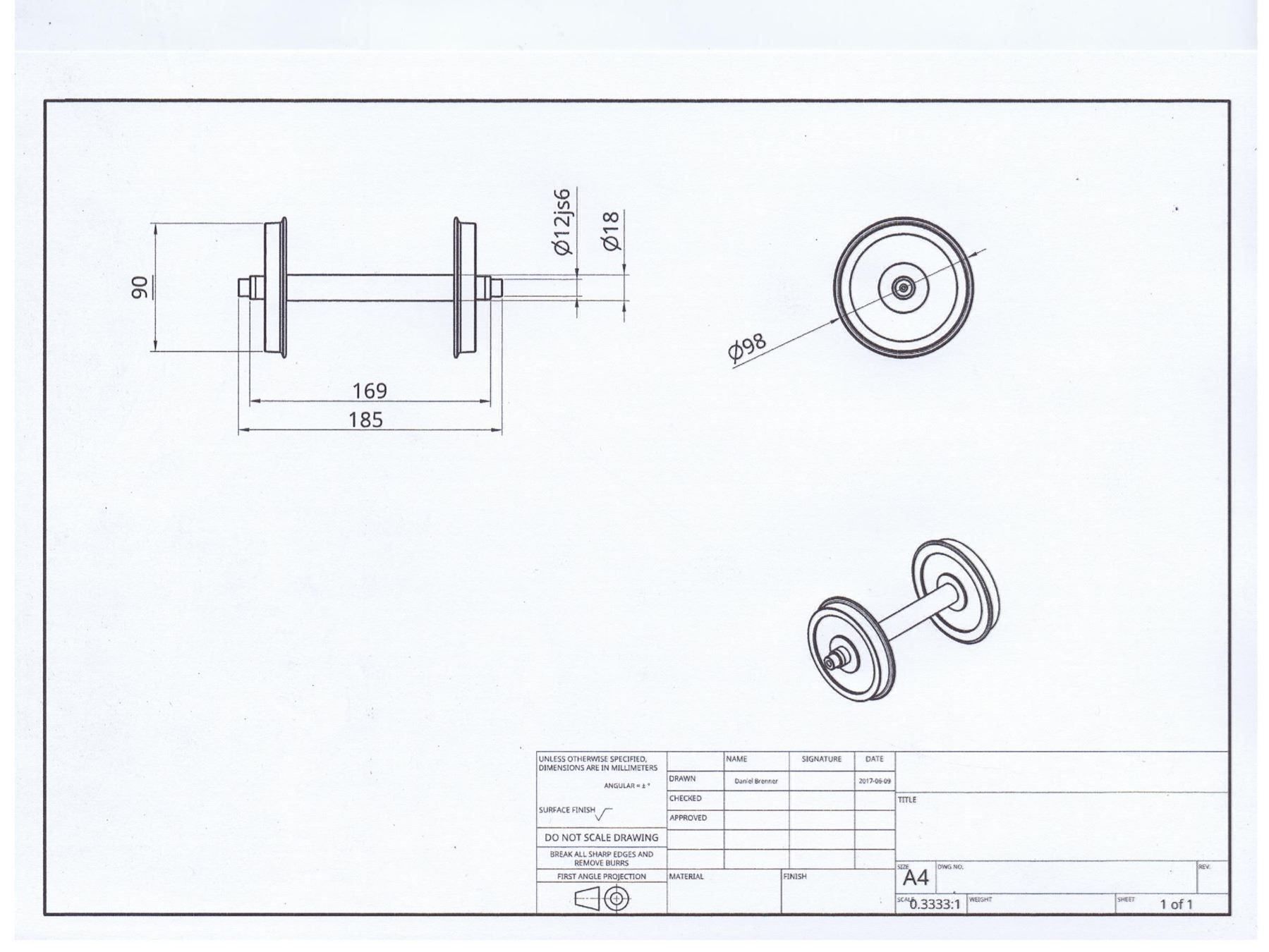 Modellini di ferrovie: Gartenbahn Radsatz 5 Zoll 90mm – Nuovo (secondo la descrizione) da Widnau venduto da Pardilsa84 1