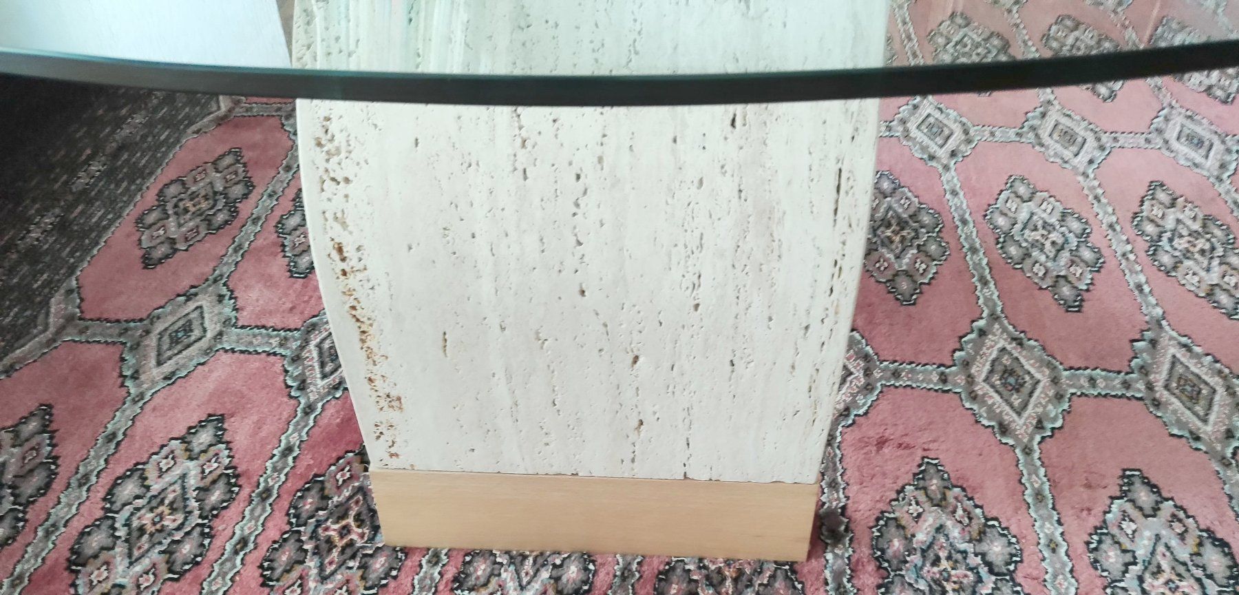 Tavoli: Glas-Couchtisch mit Stein-Element – Usato da Dübendorf venduto da rumpumpel 4