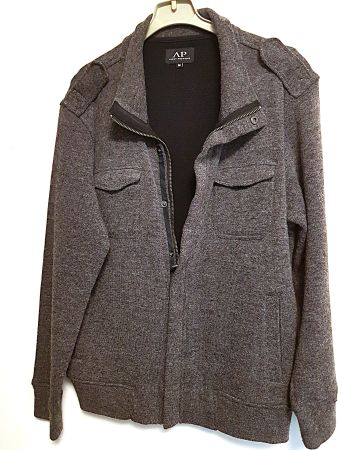 Wolljacke Herren dunkelgrau Grösse M