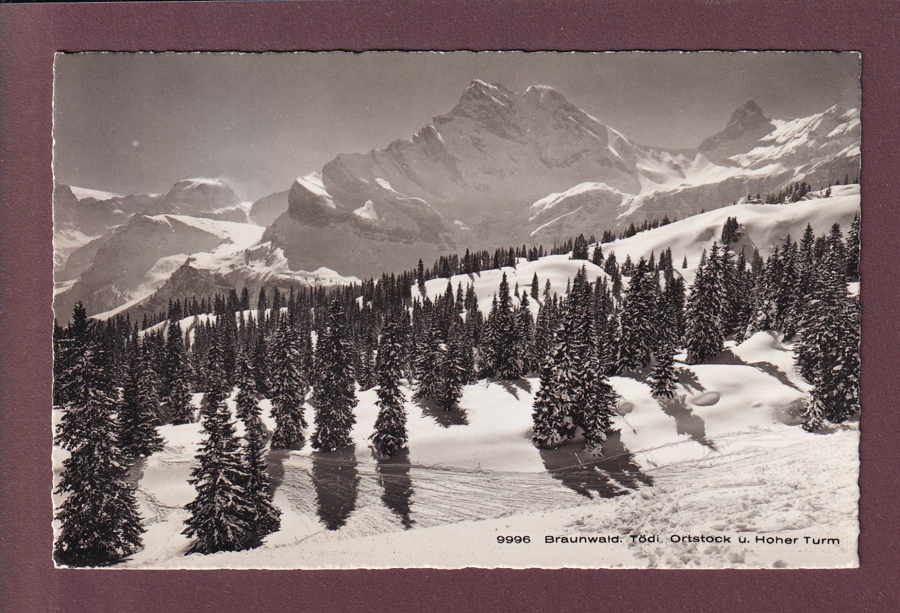 Ansichtskarten: BRAUNWALD - Tödi - 1961 – Gebraucht aus Pully von nicecards