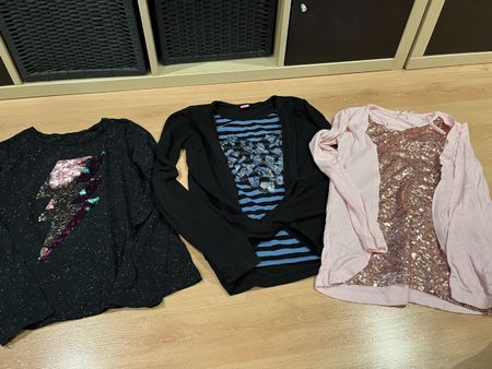 Langarmshirts/ Jäcklishirts mit Pailetten 152