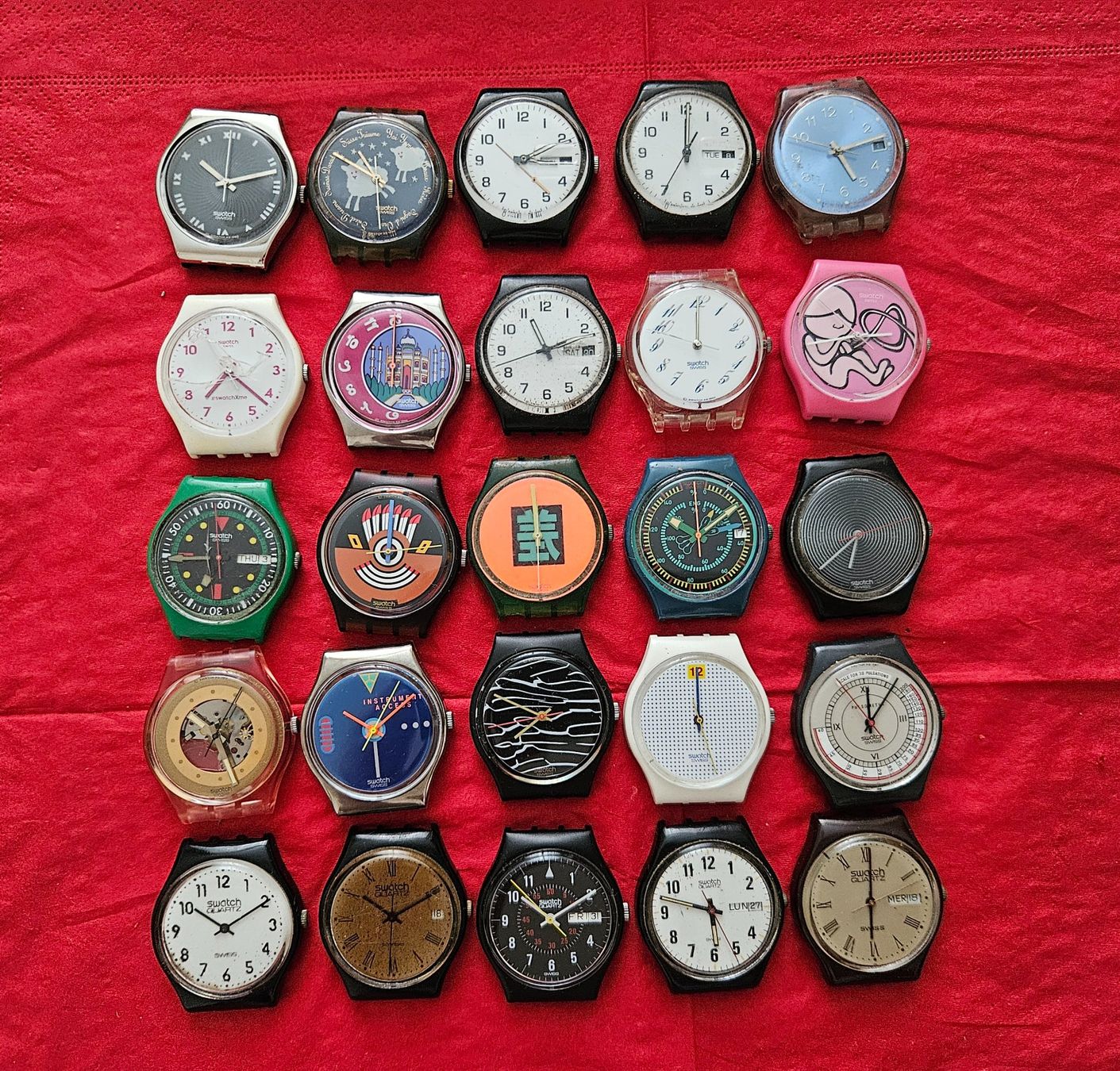 Swatch Montres: 25x Swatch 1983 & Co NOT WORKING – Défectueux à Genève par Icg146