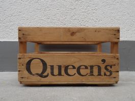 1 alte Holzkiste QUEENS 1966 Kiste Getränkekiste Harass