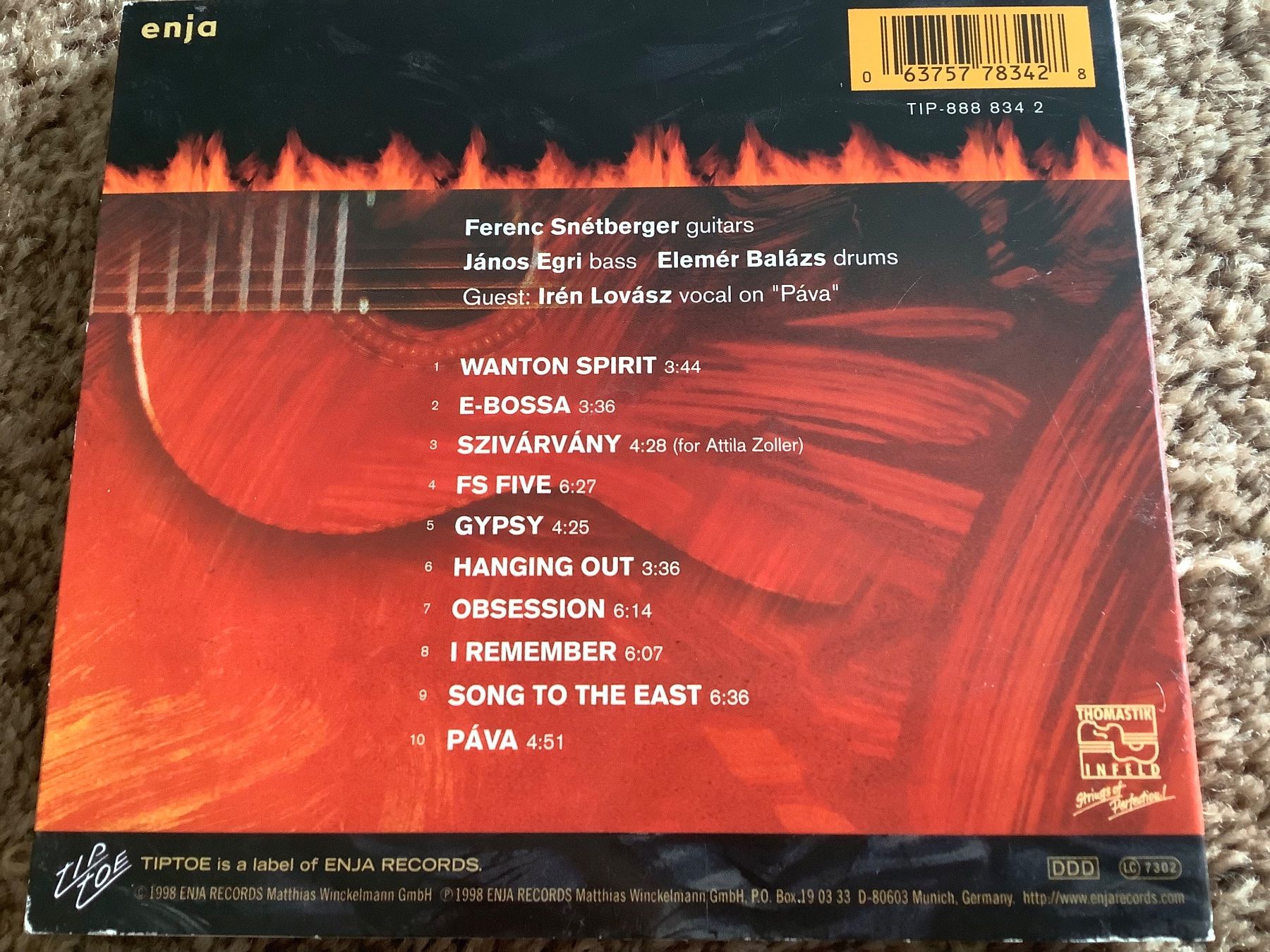 CD: Ferenc Snétberger * Obsession – Usato da herzogenbuchsee venduto da HIFIANER 2