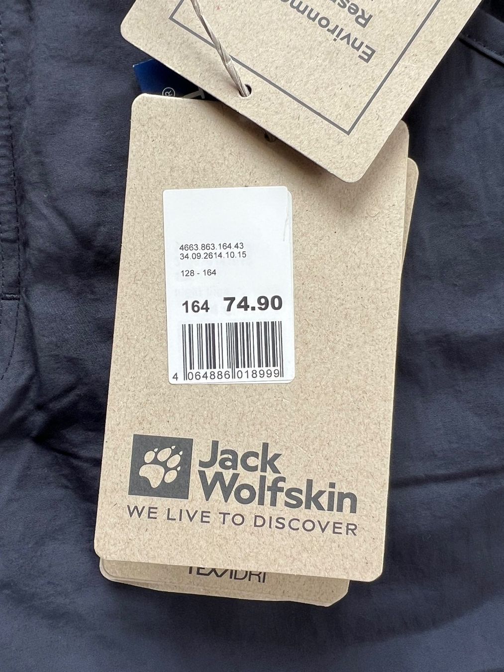 Jack Wolfskin Pantaloni: Neue Jack Wolfskin zip-off Hose Grösse 164 – Nuovo e nell'imballaggio originale da Lengnau BE venduto da Rubin27 3